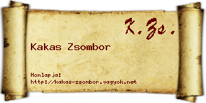 Kakas Zsombor névjegykártya